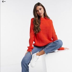 Vero Moda high neck sweater in red